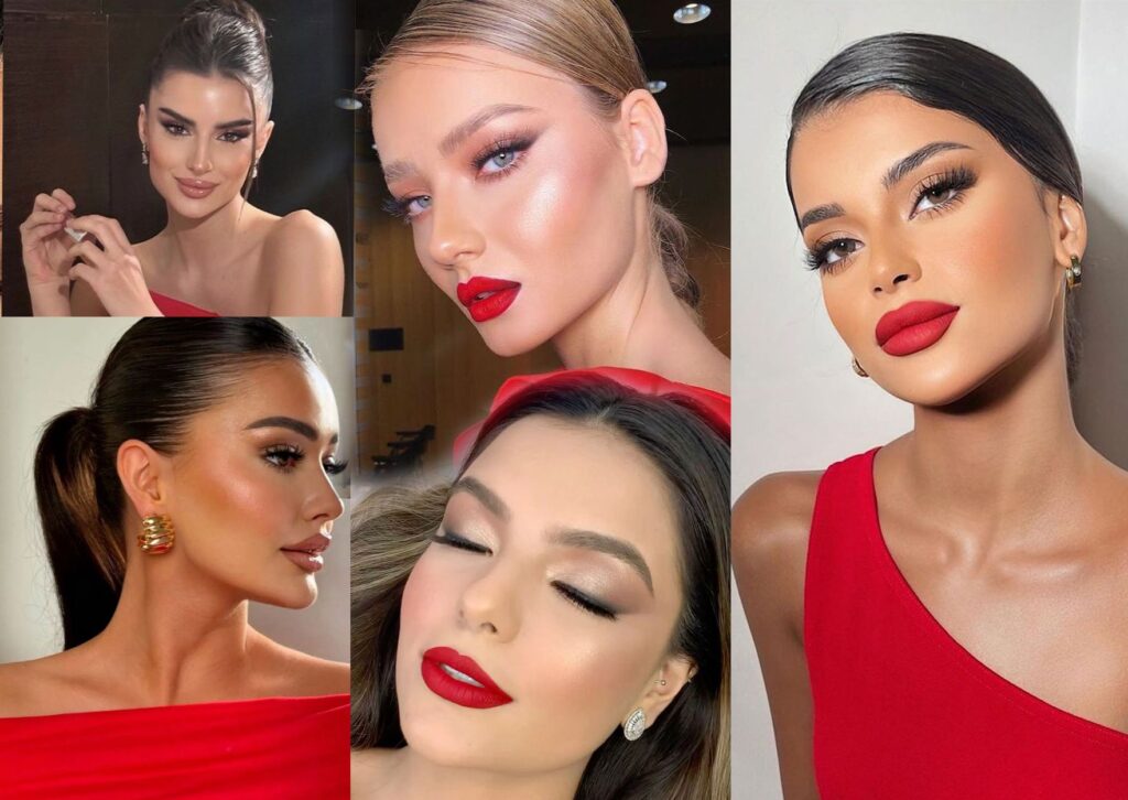 Classic and stubble makeup look