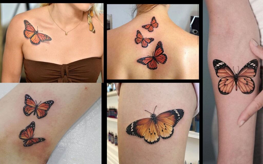 Monarch type of butterfly tattoos