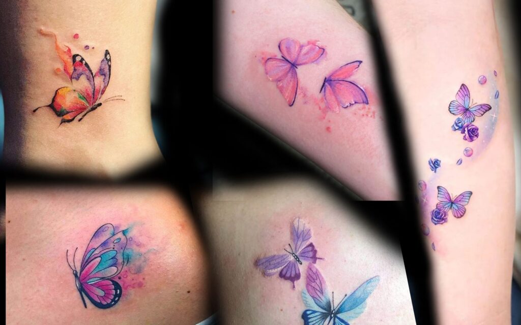 Watercolor Butterfly Tattoos
